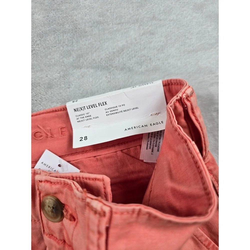 American Eagle Shorts Mens 28 Coral Stretch Classic 10 Next Level Flex NEW